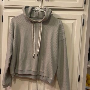 XS Aerie Mint green soft ribbed hoodie